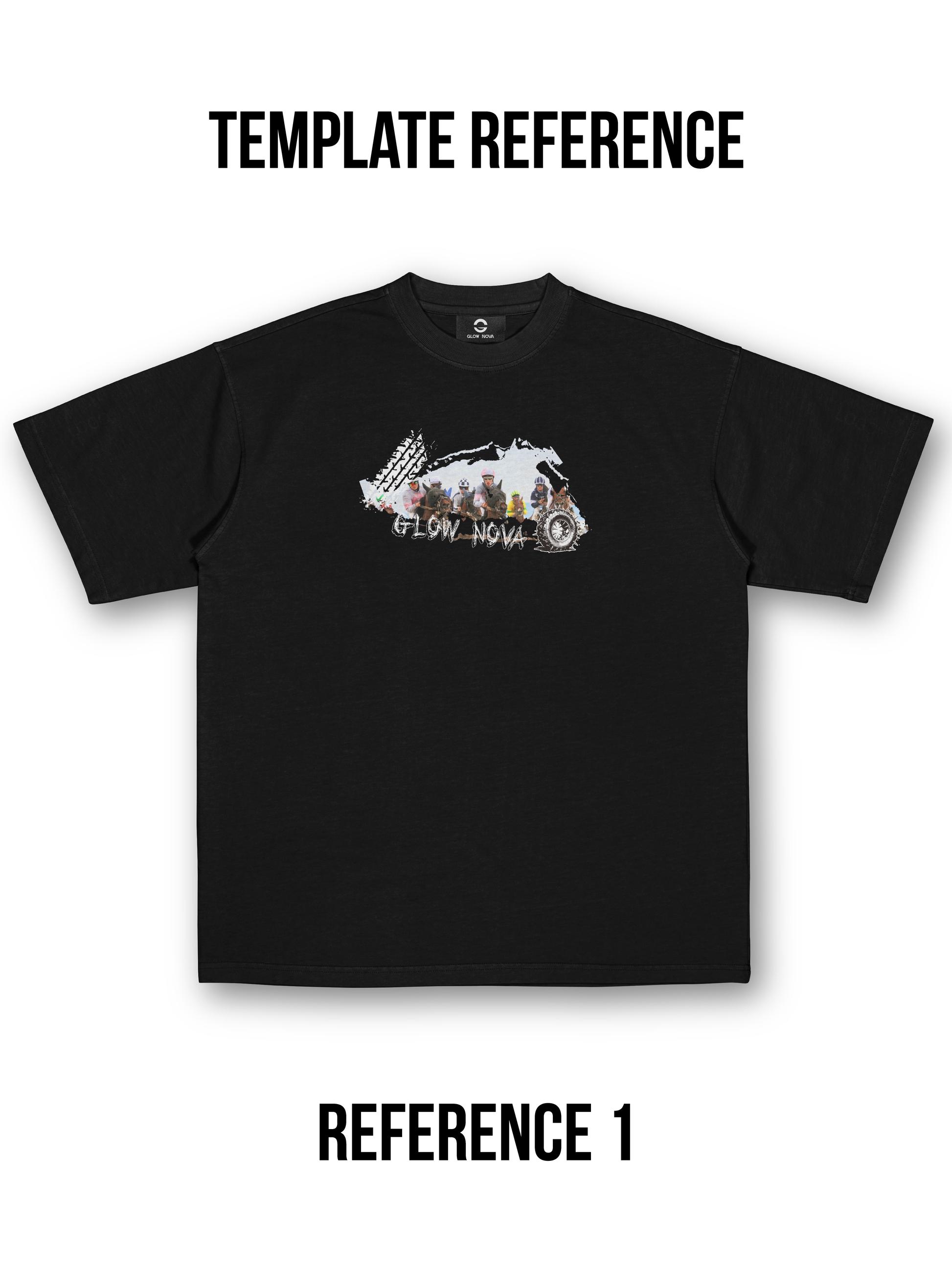 Custom T-shirt featuring torn-edge graphics with editable text and stickers — fully customizable images, phrases, and stickers, high-quality cotton, bold collage or street-inspired design.