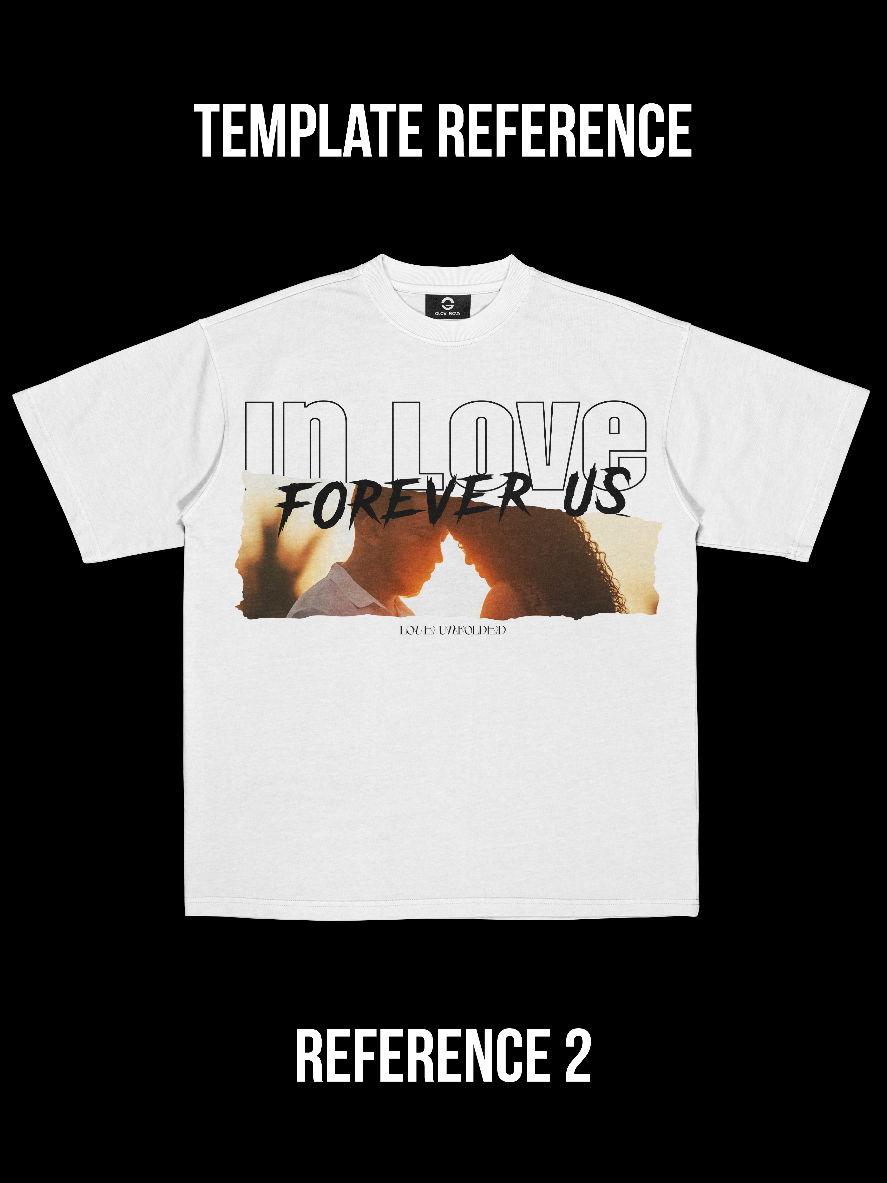 Custom T-shirt design with clean layout — bold or simple text placed above an image, perfect for quote-first or minimal compositions.