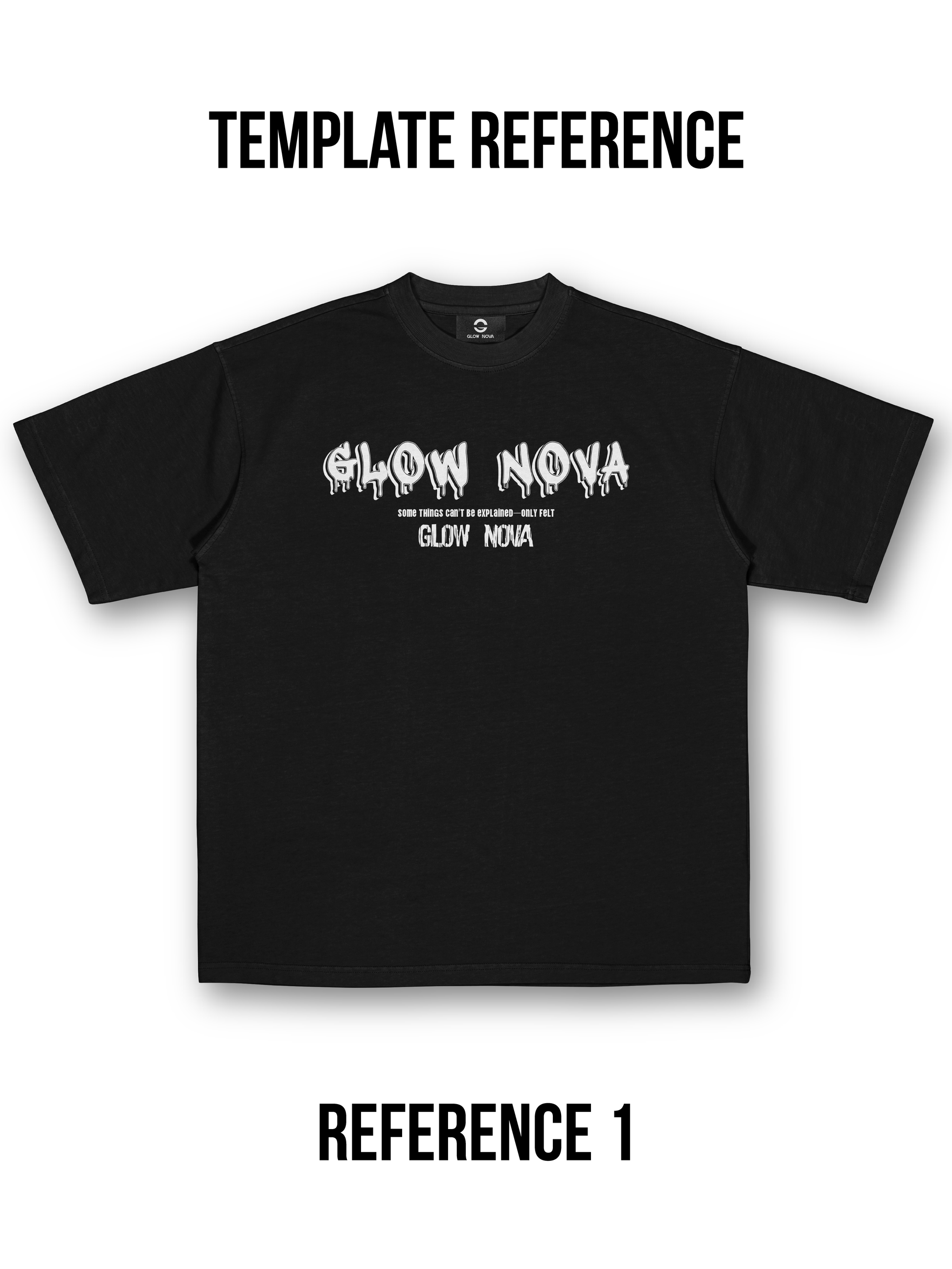 Custom triple-line art text T-shirt with creative typography design – GLOWNOVA LAB