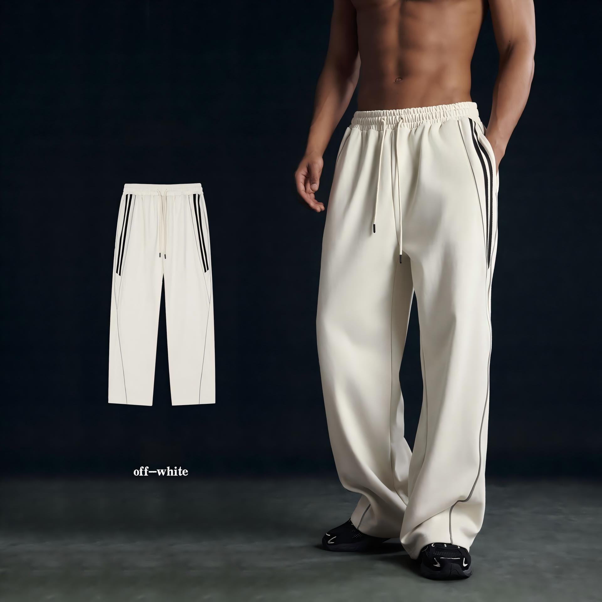 Reflective Stripe Tracksuit –American Style Zip-Up Hoodie [DROP3-001]