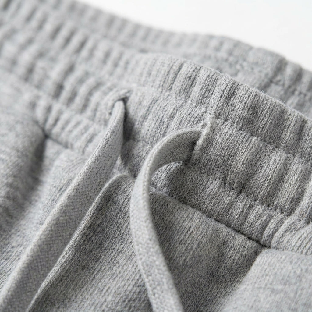 [WHOLESALE ONLY - CONTACT TO ORDER] Women's 90% Cotton 10% Spandex Heavyweight Pin-Tuck Wide-Leg Sweatpants with Drawstring Waist (Heather Grey) - Catalog Display Only (Do Not Order Directly)