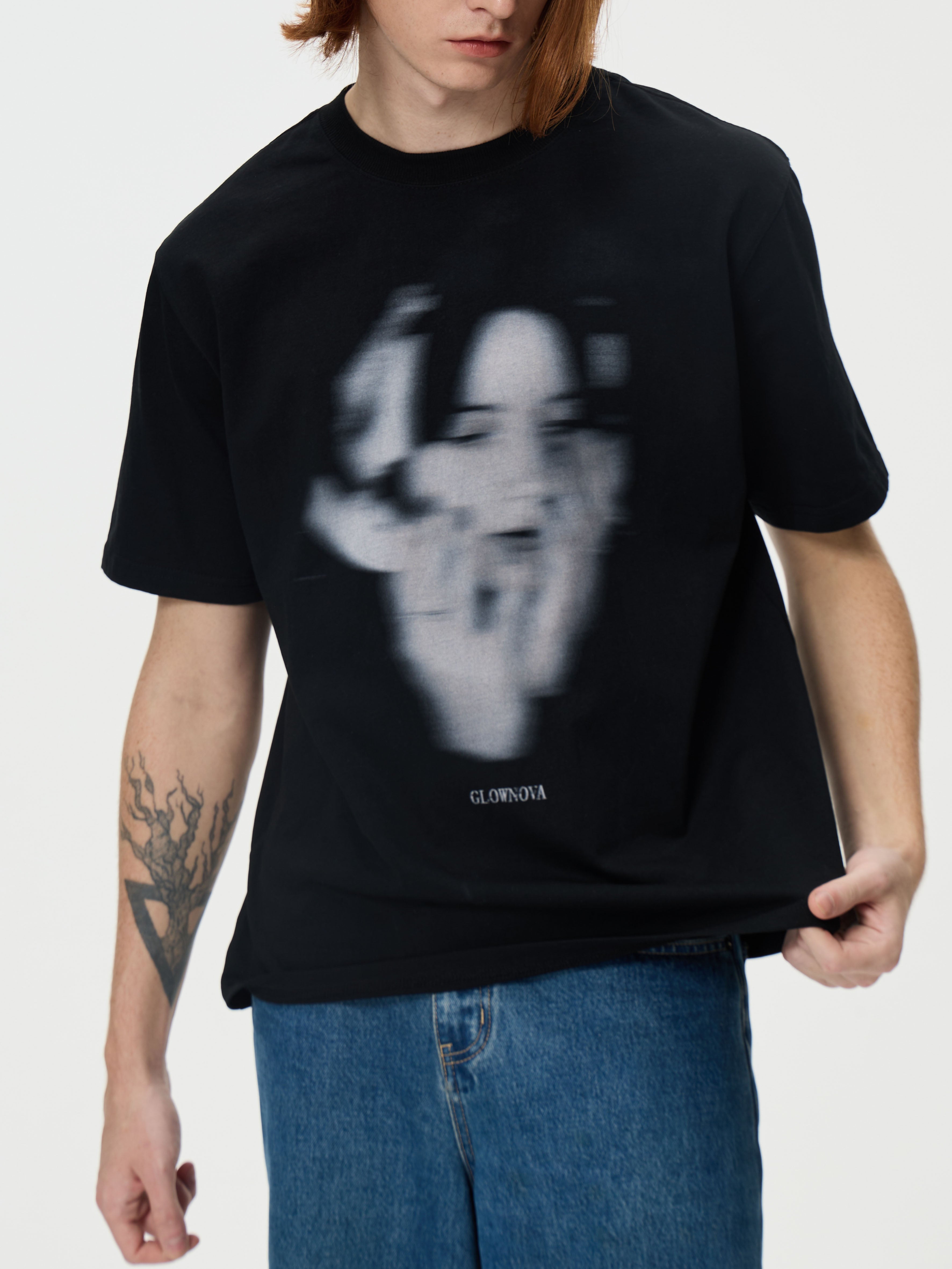 Medium Fit Vintage Blur Photo T-shirt