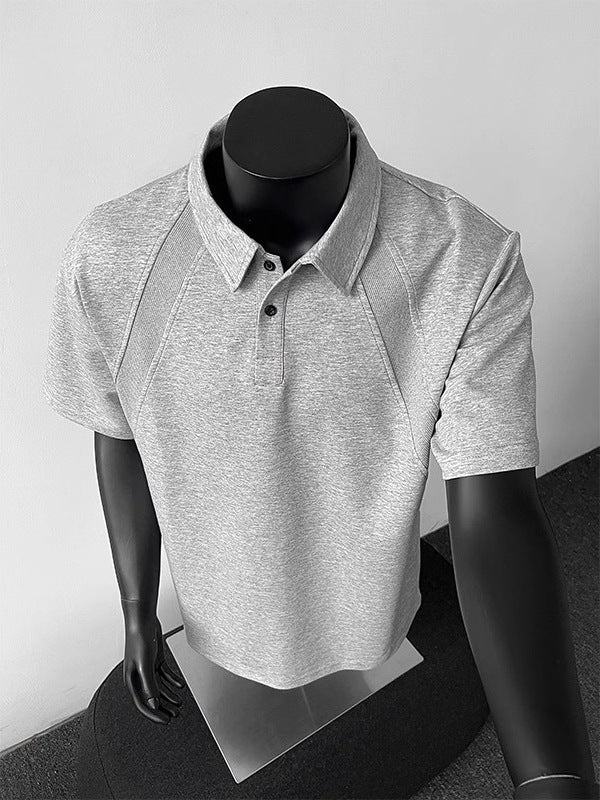 Men’s Heavyweight Polo Shirt – Raglan Sleeve Structured Fit Summer Tee[NA-005]