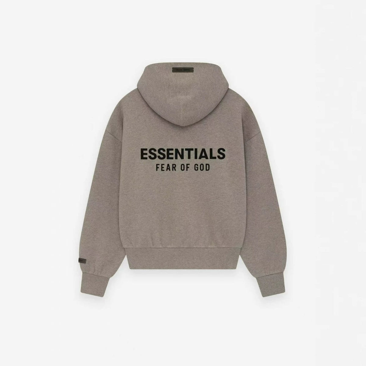 [WHOLESALE ONLY - CONTACT TO ORDER] Unisex Relaxed Fit Heavyweight 450 GSM Cotton Fleece Two-Way Full-Zip Hoodie with Back Graphic (Taupe Heather) [AW-303]