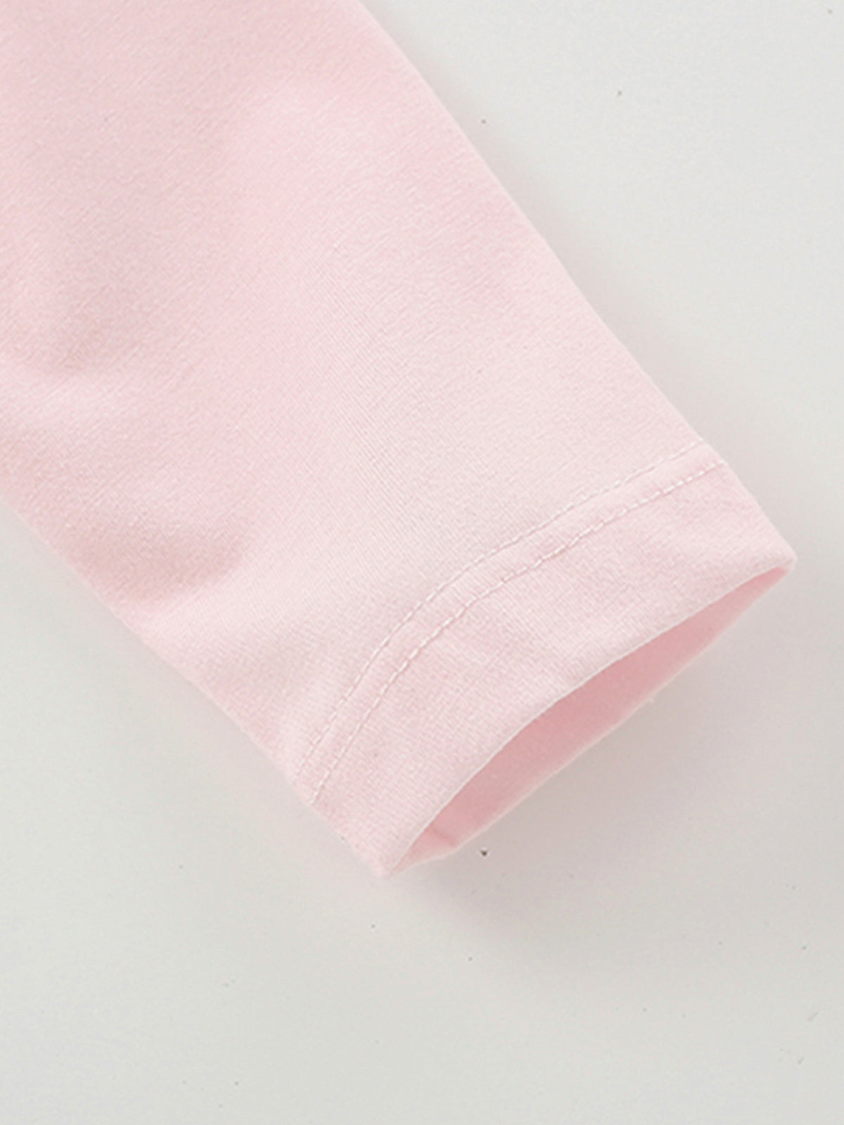 [WHOLESALE ONLY - CONTACT TO ORDER] Toddler & Girls 100% Combed Cotton Floral Crown Bunny Long Sleeve T-Shirt (Pastel Pink) [KW-233]