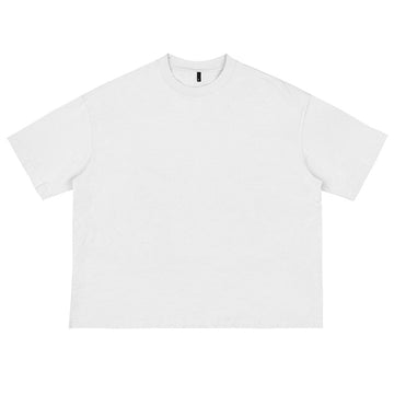[WHOLESALE ONLY - CONTACT TO ORDER] Unisex Heavyweight 280GSM Combed Cotton Boxy Cropped Blank T-Shirt [AW-130]