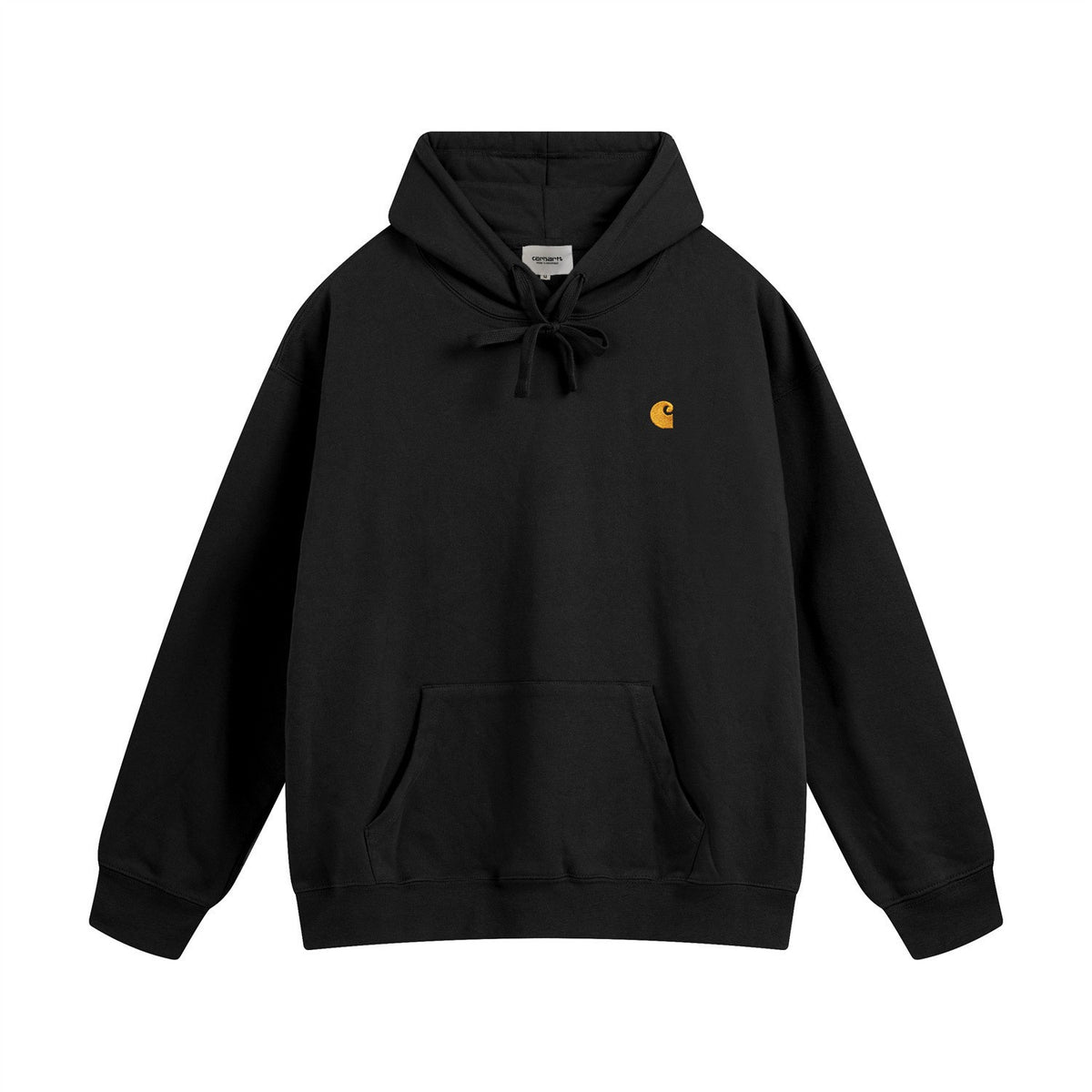 [WHOLESALE ONLY - CONTACT TO ORDER] Unisex Heavyweight Cotton Fleece Relaxed Pullover Hoodie with Golden C-Wave Chest Embroidery [AW-141]