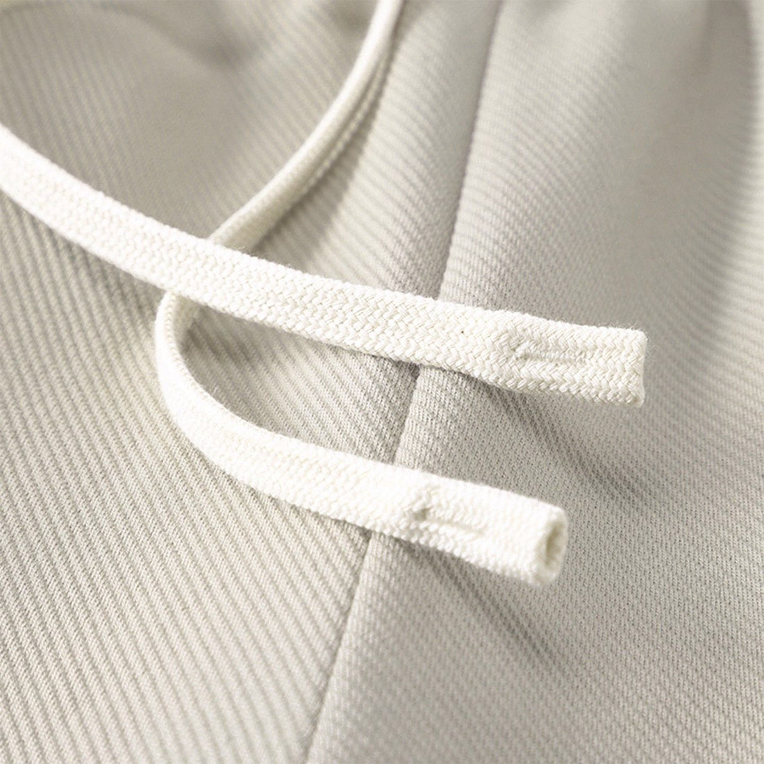 [WHOLESALE ONLY - CONTACT TO ORDER] Unisex Relaxed Fit Heavyweight Cotton Textured Twill Knit Straight-Leg Drawstring Sweatpants (Oatmeal Grey) [AW-291]