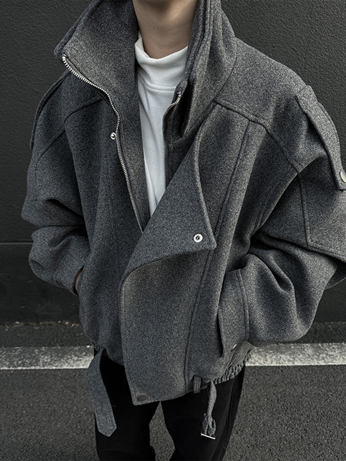 Men’s Minimalist Coat Jacket, Korean Style, Structured Tailored Fit[DROP3-020]