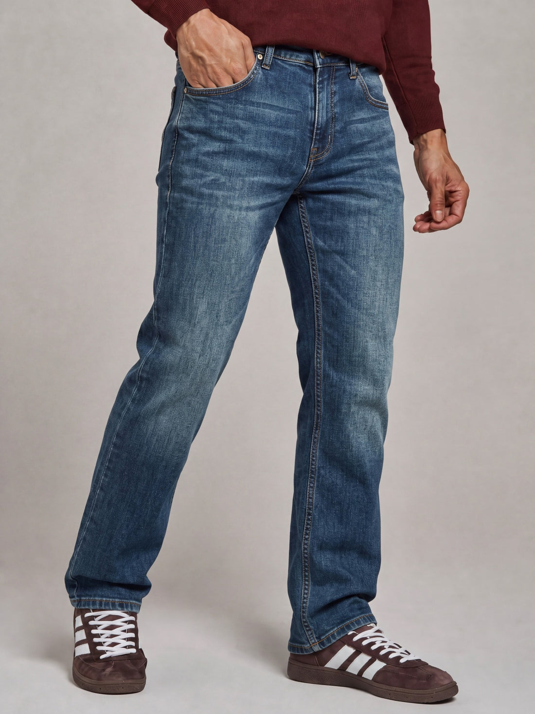 [WHOLESALE ONLY - CONTACT TO ORDER] Men's Classic Regular Straight Leg Washed Denim Jeans (4 Colors) - Catalog Display Only (Do Not Order Directly)