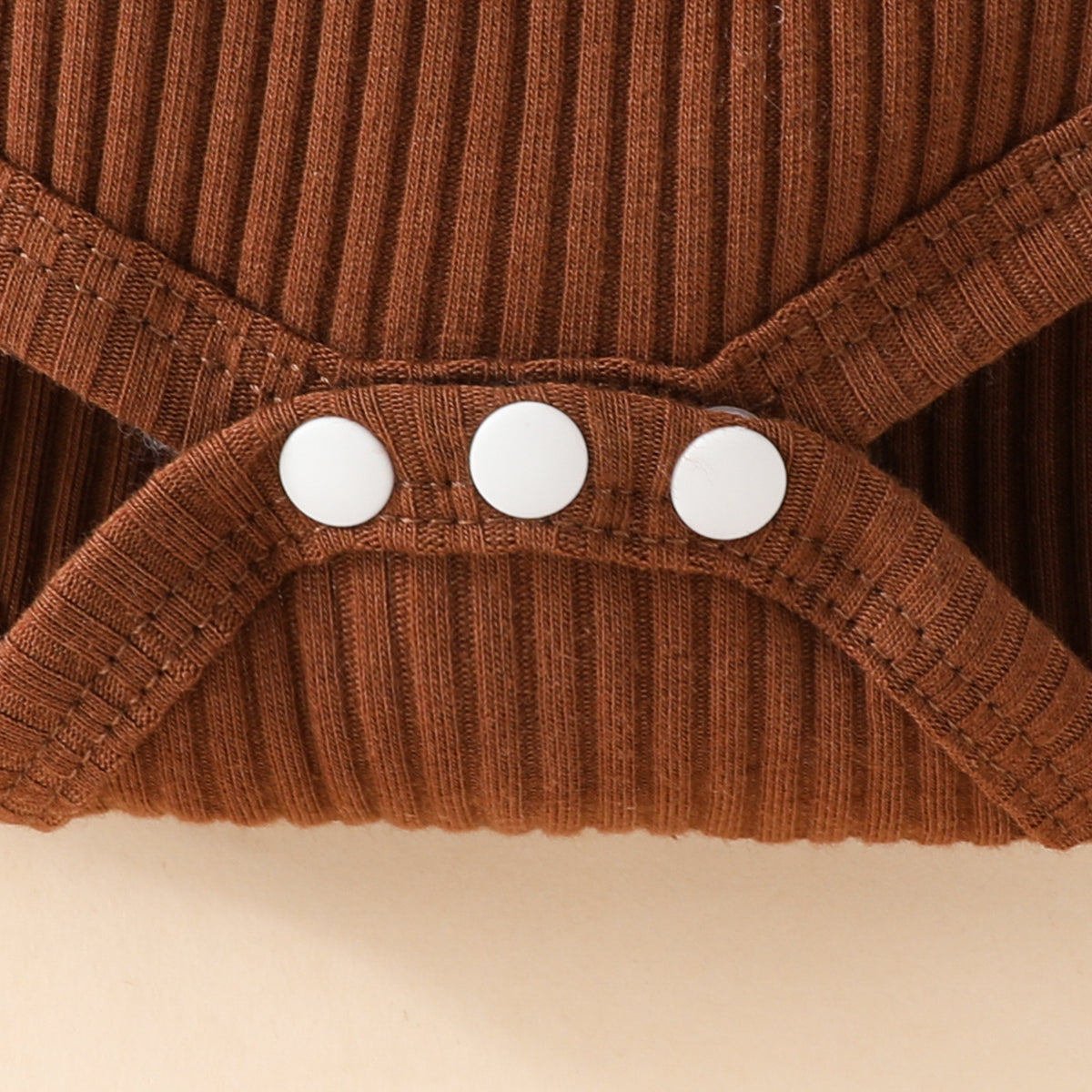 [WHOLESALE ONLY - CONTACT TO ORDER] Baby Girls Thanksgiving 95% Cotton Ribbed Ruffle Turkey Romper Dress with Headband Set (Chestnut Brown) [KW-187]