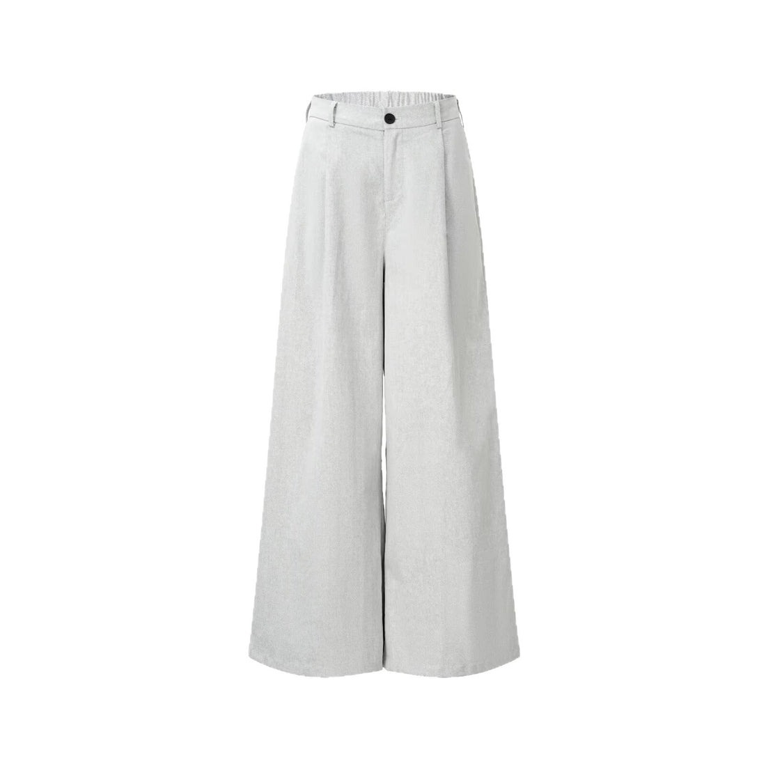 [WHOLESALE ONLY - CONTACT TO ORDER] Unisex High-Waisted Double Pleated Wide-Leg Drape Trousers (Light Ash Grey) [AW-420]