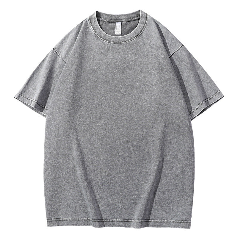 [WHOLESALE ONLY - CONTACT TO ORDER] Unisex Heavyweight 260GSM Vintage Acid Washed Cotton Oversized Blank T-Shirt[AW-132]