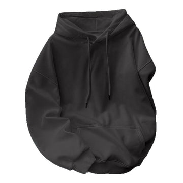 [WHOLESALE ONLY - CONTACT TO ORDER] Unisex Heavyweight 75% Cotton Blank Kangaroo Pocket Pullover Hoodie (Washed Charcoal Black) [AW-428]