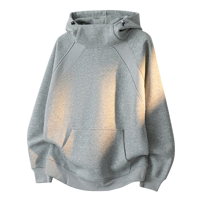 [WHOLESALE ONLY - CONTACT TO ORDER] Men's Heavyweight Fleece High-Neck Funnel Hood Pullover Hoodie with Raglan Seams [AW-145]