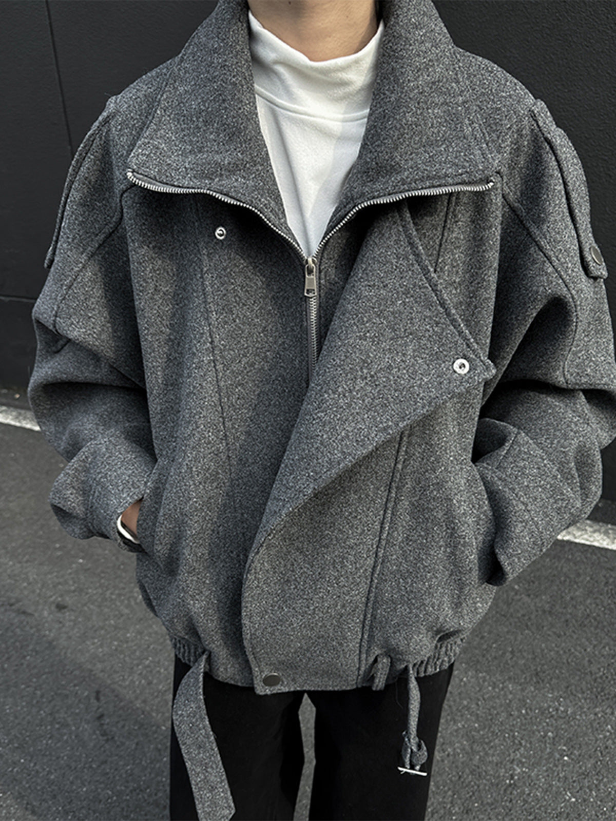 Men’s Minimalist Coat Jacket, Korean Style, Structured Tailored Fit[DROP3-020]