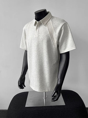 Men’s Heavyweight Polo Shirt – Raglan Sleeve Structured Fit Summer Tee[NA-005]