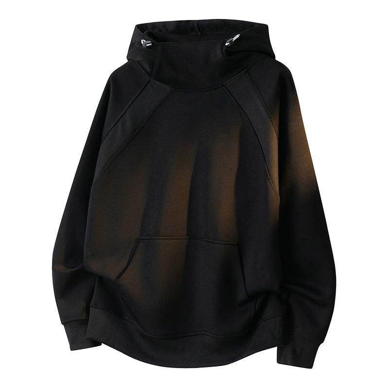 [WHOLESALE ONLY - CONTACT TO ORDER] Men's Heavyweight Fleece High-Neck Funnel Hood Pullover Hoodie with Raglan Seams [AW-145]