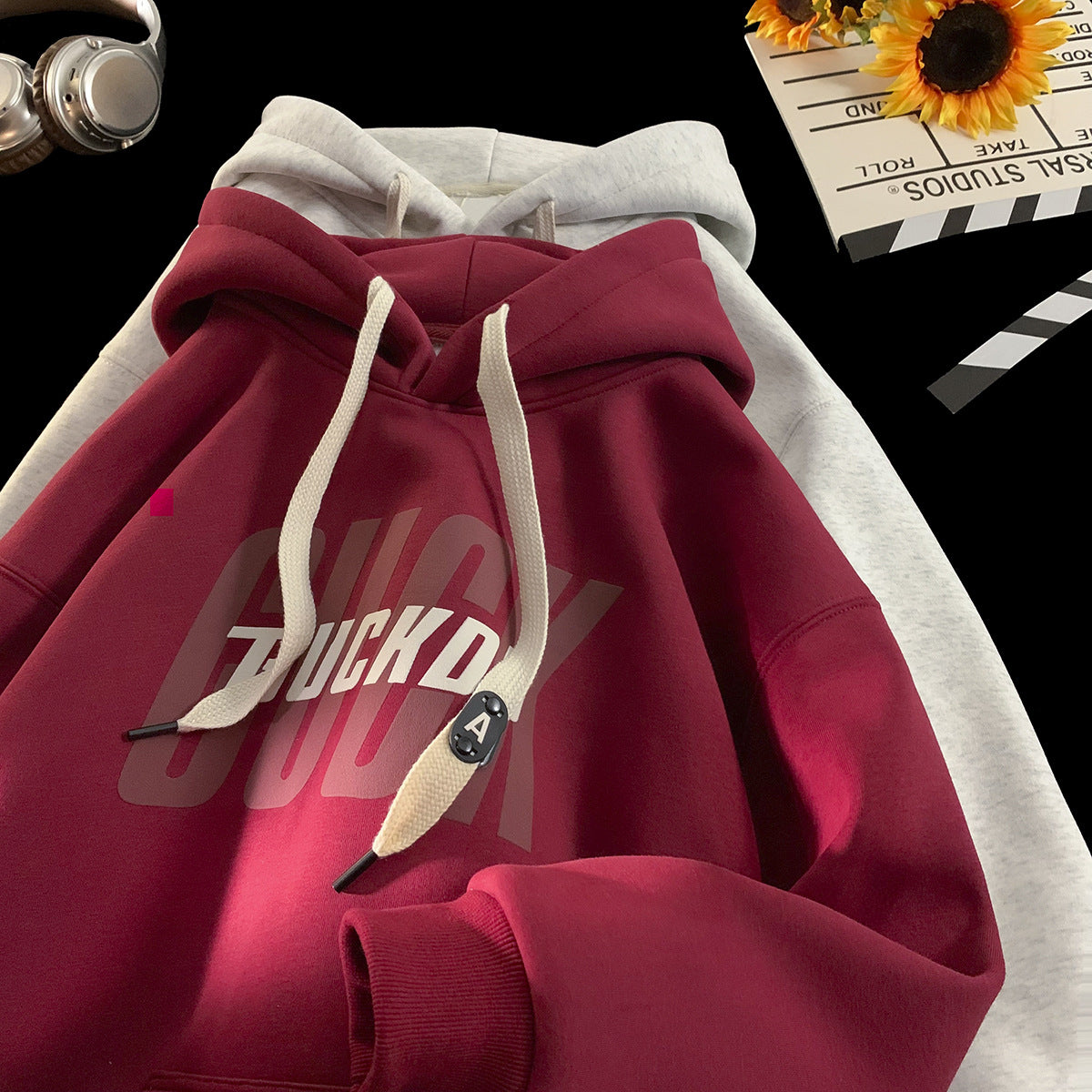 [WHOLESALE ONLY - CONTACT TO ORDER] Unisex Heavyweight Fleece-Lined Oversized Graphic Hoodie with Flat Drawstrings & Lettering [AW-138]