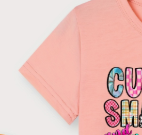 [WHOLESALE ONLY - CONTACT TO ORDER] Toddler Girls 100% Combed Cotton Unicorn Slogan Graphic Short Sleeve T-Shirt (Peach Pink) [KW-177]
