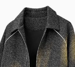 [WHOLESALE ONLY - CONTACT TO ORDER] Unisex Relaxed Fit Heavyweight 80% Cotton Faded Washed Zip-Up Harrington Jacket (Charcoal Grey) [AW-278]