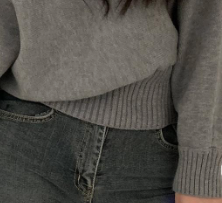 [WHOLESALE ONLY - CONTACT TO ORDER] Women's Slouchy Fit Cotton Blend Asymmetric One-Shoulder Strappy Ribbed Knit Sweater (Heather Grey) [AW-295]