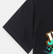 [WHOLESALE ONLY - CONTACT TO ORDER] Toddler Boys 100% Combed Cotton Monster Truck Graphic Short Sleeve T-Shirt (Jet Black) [KW-176]