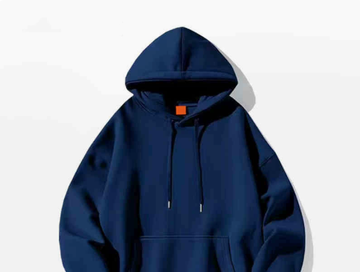 [WHOLESALE ONLY - CONTACT TO ORDER] Unisex Heavyweight 70% Cotton Oversized Drop-Shoulder Pullover Hoodie with Kangaroo Pocket (Deep Navy Blue) [AW-385]