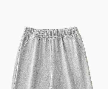 [WHOLESALE ONLY - CONTACT TO ORDER] Kids Unisex 100% Combed Cotton Casual Elastic Waist Shorts with Pockets (Heather Grey) [KW-254]