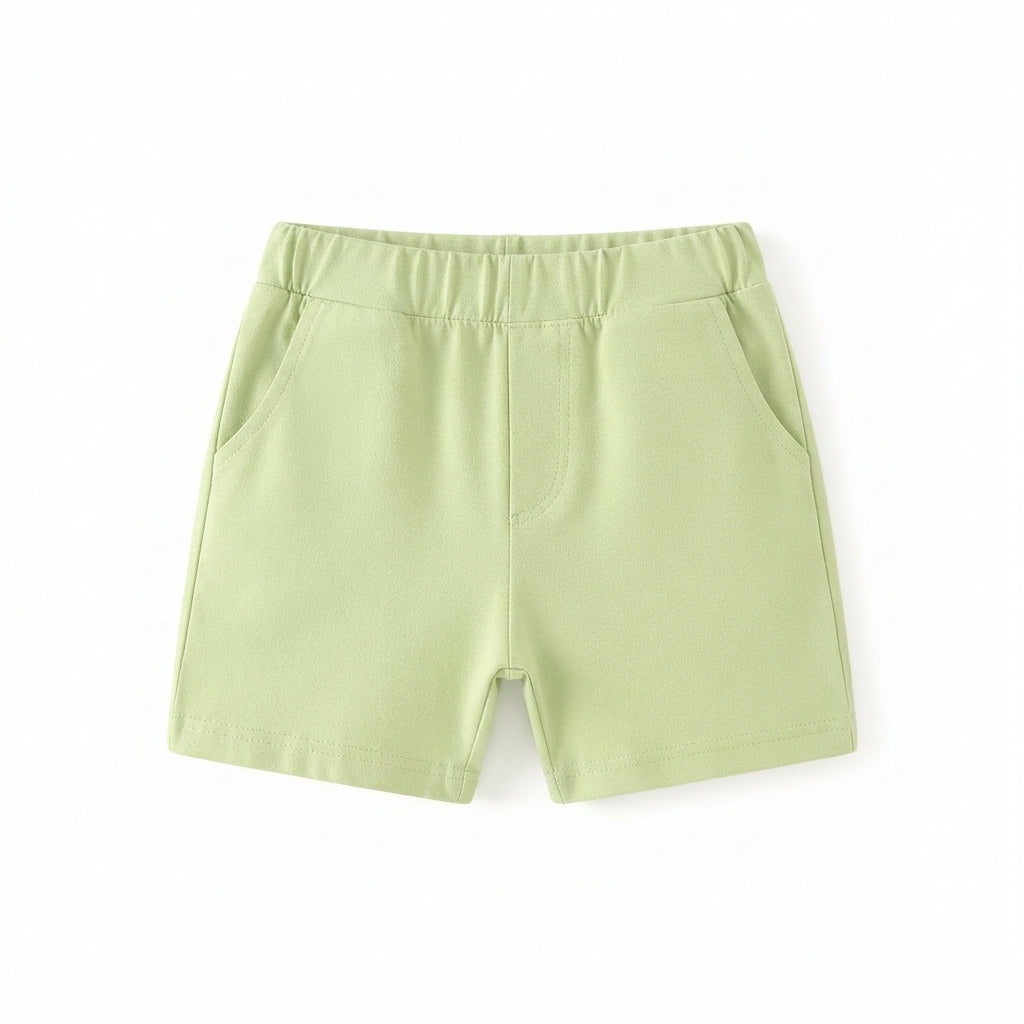 [WHOLESALE ONLY - CONTACT TO ORDER] Toddler Baby Soft Cotton Stretch Safety Bike Shorts - Elastic Waist Loungewear Under-Dress Shorts [KW-140]