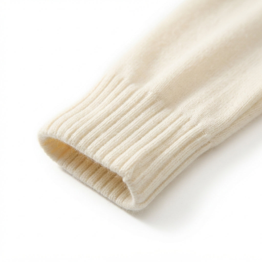 [WHOLESALE ONLY - CONTACT TO ORDER] Women's Ribbed Knit Split Notch-Neck Henley Pullover Sweater with Tonal Buttons (Cream Ivory) [AW-210]