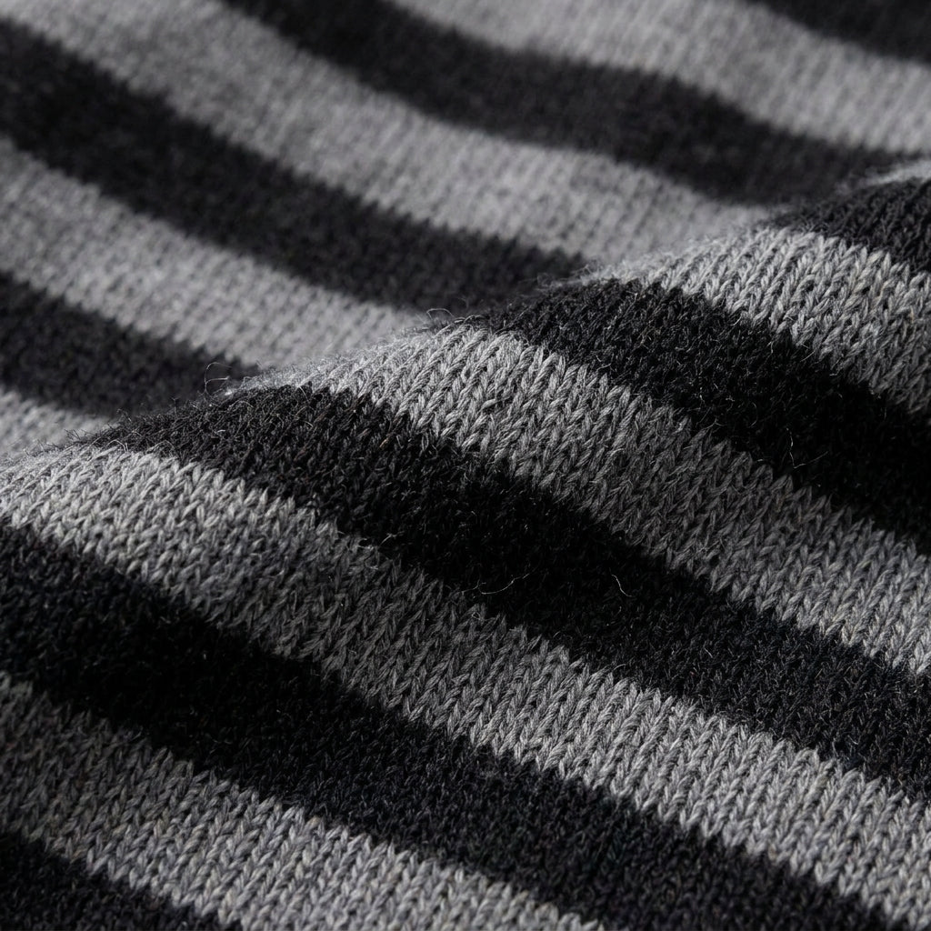 [WHOLESALE ONLY - CONTACT TO ORDER] Unisex Heavyweight 300GSM 80% Cotton Fleece Lined Striped Button Henley Pullover Hoodie (Charcoal & Heather Grey) [AW-106]