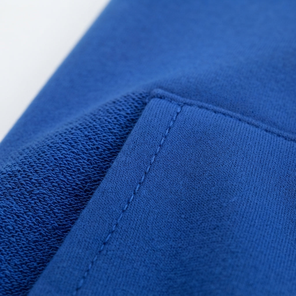 [WHOLESALE ONLY - CONTACT TO ORDER] Unisex Heavyweight 380GSM 85% Combed Cotton French Terry Blank Boxy Pullover Hoodie (Cobalt Royal Blue) [AW-118]