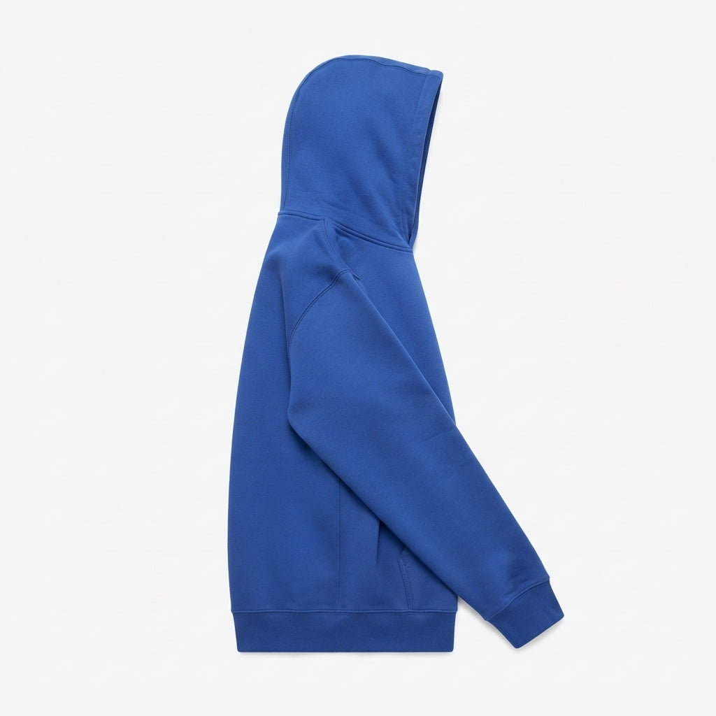 [WHOLESALE ONLY - CONTACT TO ORDER] Unisex Heavyweight 380GSM 85% Combed Cotton French Terry Blank Boxy Pullover Hoodie (Cobalt Royal Blue) [AW-118]