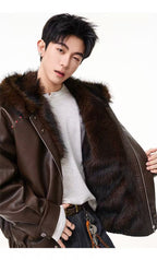 2026 New Vintage Lapel PU Leather Jacket