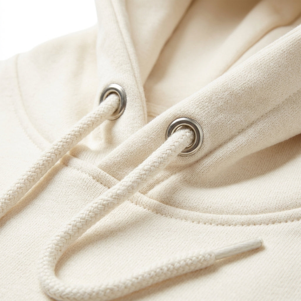 [WHOLESALE ONLY - CONTACT TO ORDER] Unisex Heavyweight 420GSM 85% Combed Cotton Fleece Ribbed Side-Panel Pullover Hoodie (Oatmeal Cream Beige) [AW-109]
