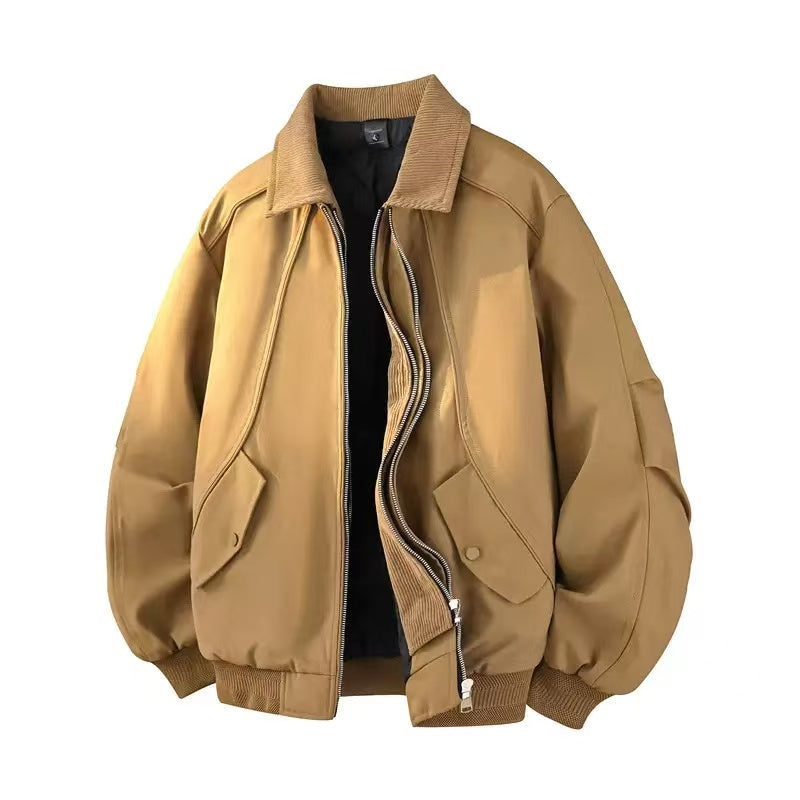 Vintage Patchwork Double-Zip Padded Jacket