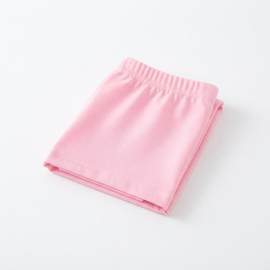 [WHOLESALE ONLY - CONTACT TO ORDER] Toddler Baby Girls Cotton Stretch Safety Bike Shorts - Soft Elastic Waist Under-Dress Loungewear Shorts [KW-145]