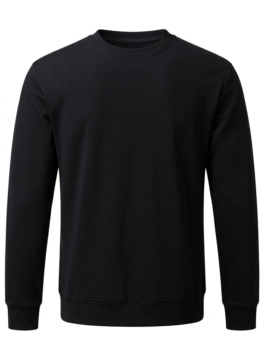 [WHOLESALE ONLY - CONTACT TO ORDER] Men's Classic Cotton-Rich Fleece Crewneck Sweatshirt with Chest Embroidery Logo [AW-146]