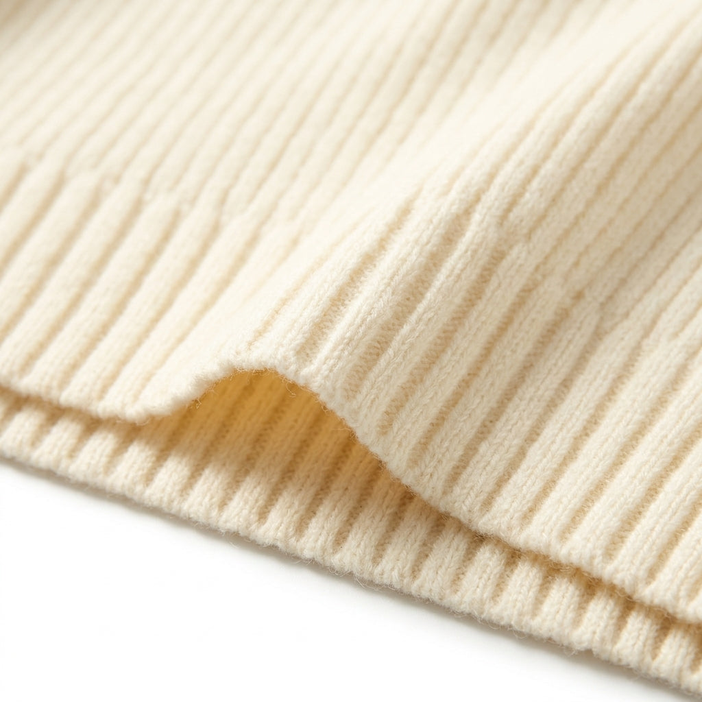 [WHOLESALE ONLY - CONTACT TO ORDER] Women's Ribbed Knit Henley Neck Pullover Sweater with Assorted Wooden Toggle Buttons (Cream Ivory) [AW-194]