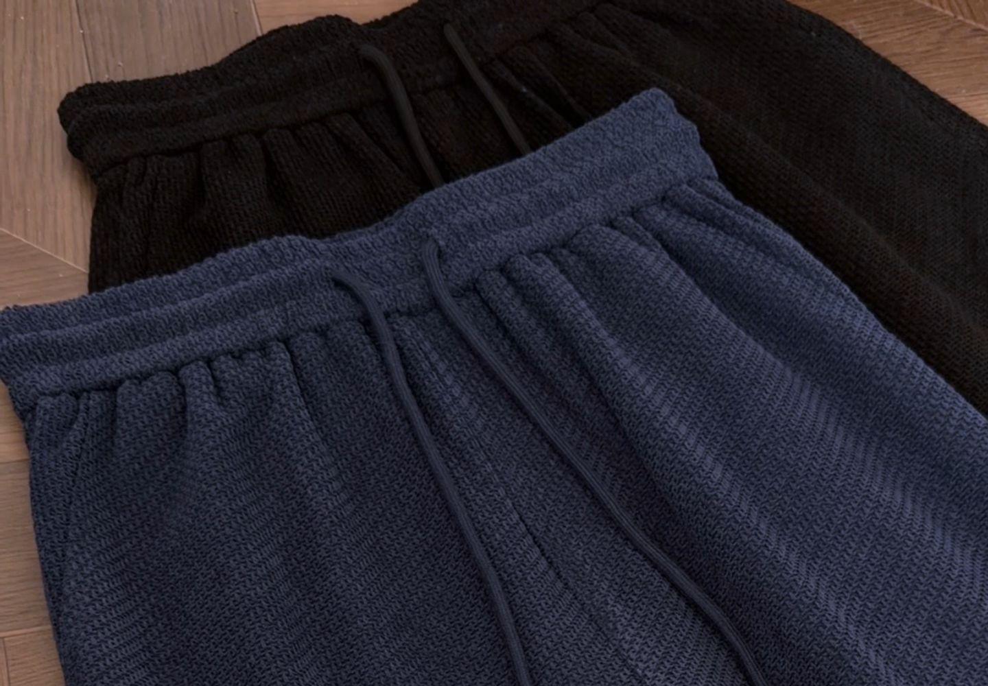 Men’s Breathable Casual Pants, Textured Plaid Loose Fit Trousers, Lightweight Summer Long Pants[NA-020]