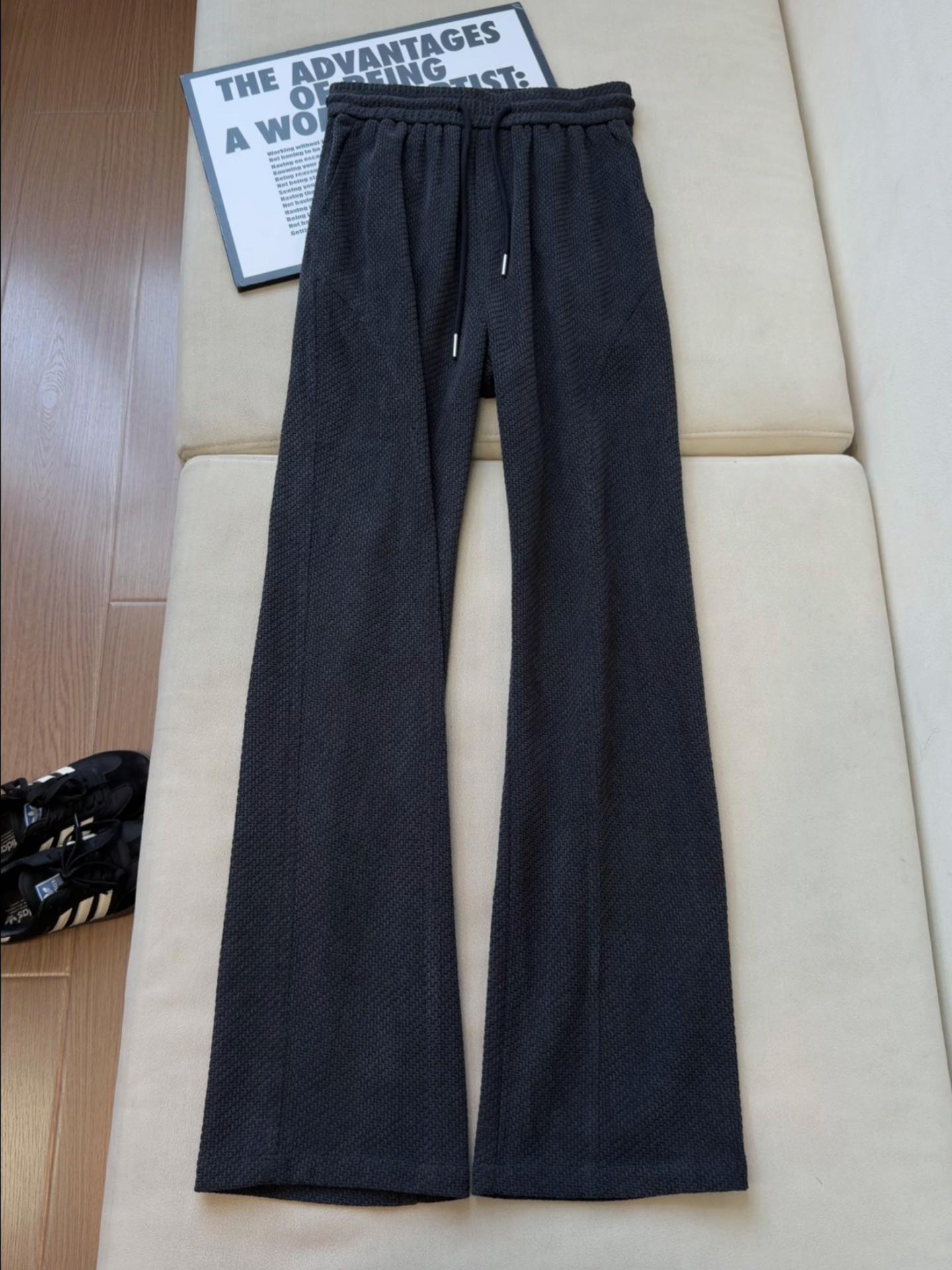 Men’s Breathable Casual Pants, Textured Plaid Loose Fit Trousers, Lightweight Summer Long Pants[NA-020]