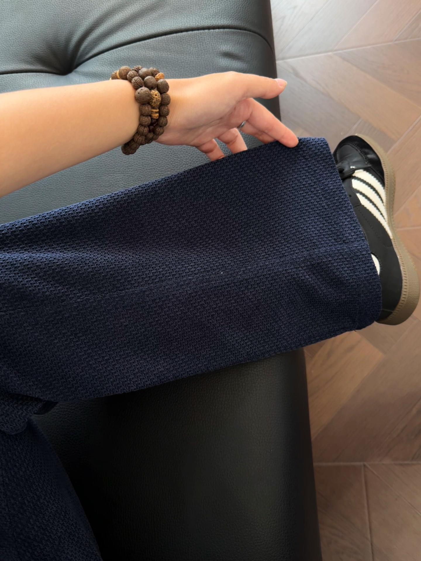 Men’s Breathable Casual Pants, Textured Plaid Loose Fit Trousers, Lightweight Summer Long Pants[NA-020]